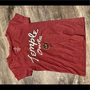Women’s temple owls tee size small